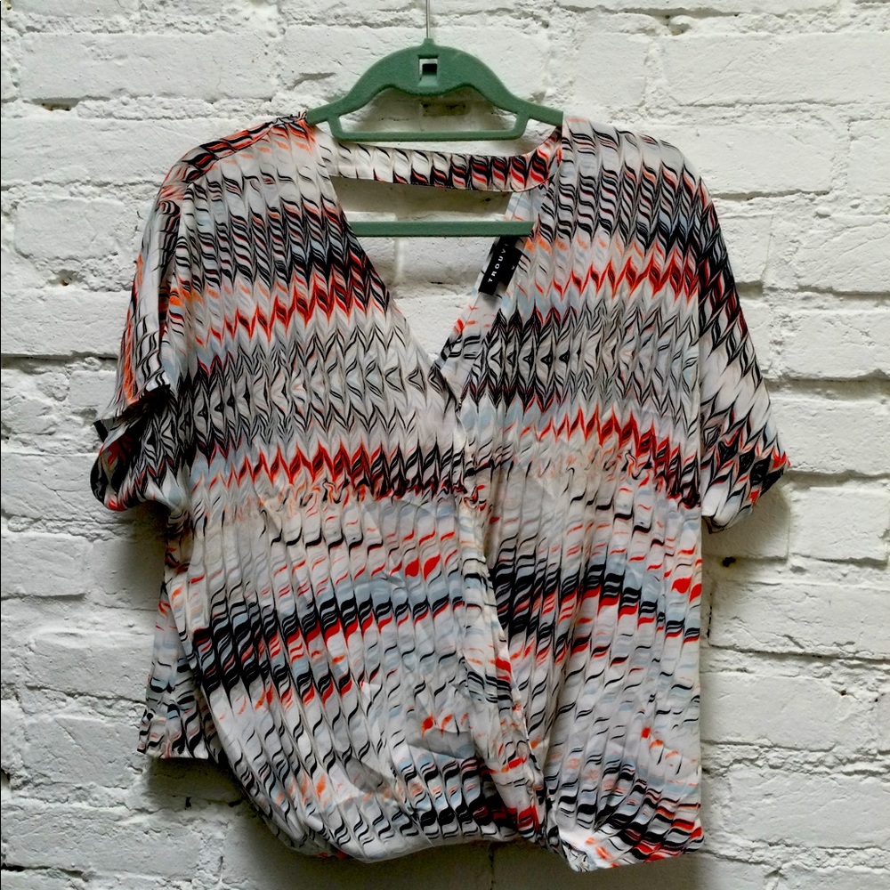Troupe colorful wrap blouse